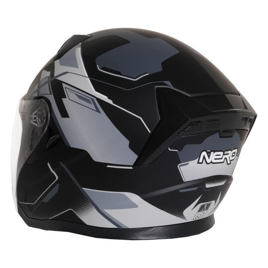 GP NERO MKS006-MBC3G Şeffaf Vizörlü Motosiklet Yarım Kask - 5