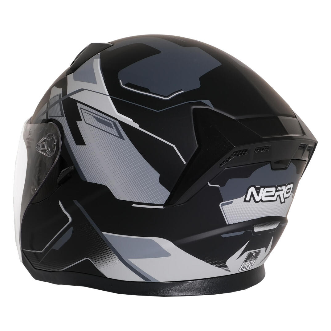 GP NERO MKS006-MBC3G Şeffaf Vizörlü Motosiklet Yarım Kask - 5