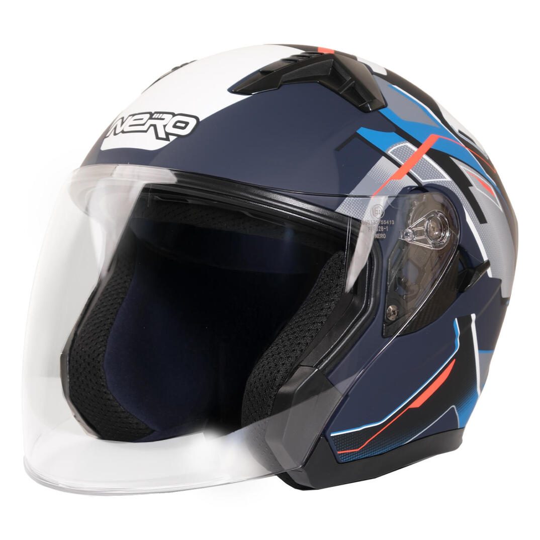 GP NERO MKS006-MBC5B Şeffaf Vizörlü Motosiklet Yarım Kask - 1