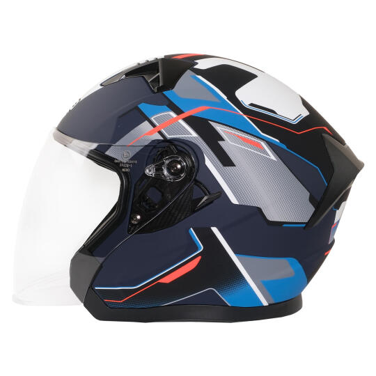 GP NERO MKS006-MBC5B Şeffaf Vizörlü Motosiklet Yarım Kask - 4