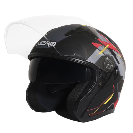 GP NERO MKS006-MBC5R Şeffaf Vizörlü Motosiklet Yarım Kask - 3