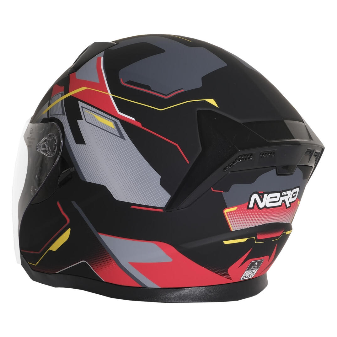 GP NERO MKS006-MBC5R Şeffaf Vizörlü Motosiklet Yarım Kask - 5