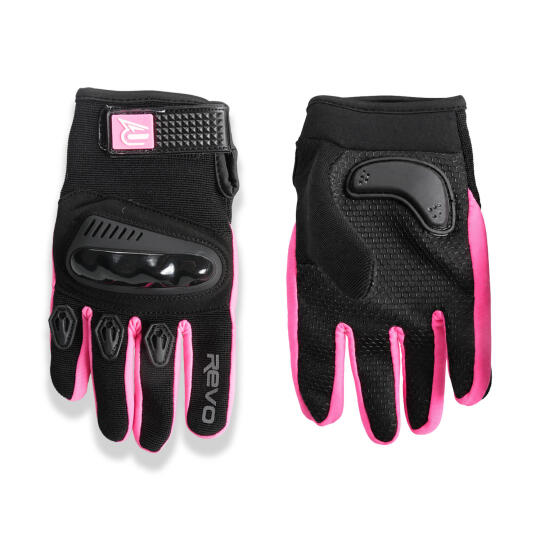 GP REVO ELD23 3 Korumalı Çocuk Motosiklet Eldiveni Siyah-Pembe - 3