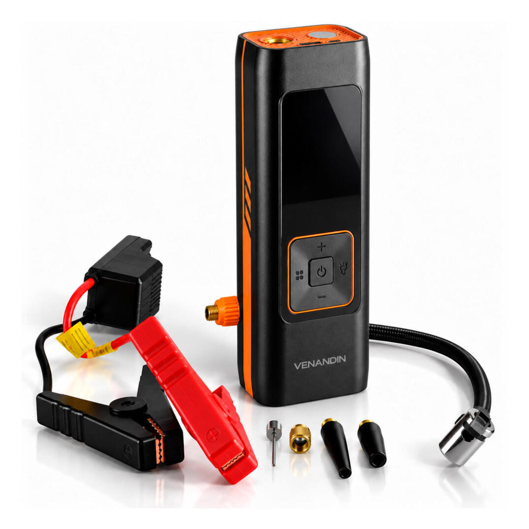 GP VENANDİN Inflamo LTK003 4in1 Dijital Ekranlı 150 PSI 8000 mAh Taşınabilir Şarjlı Hava Pompası & Akü Takviye Cihazı - 1