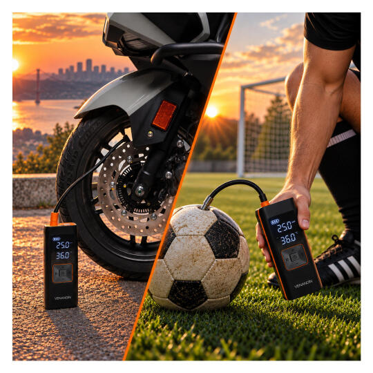 GP VENANDİN Inflamo LTK003 4in1 Dijital Ekranlı 150 PSI 8000 mAh Taşınabilir Şarjlı Hava Pompası & Akü Takviye Cihazı - 4