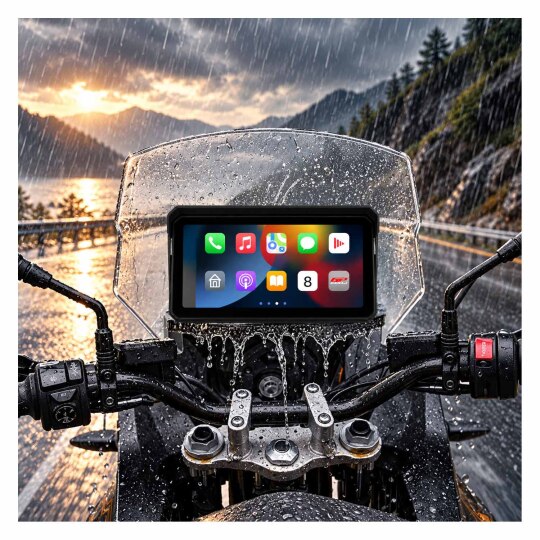 GP ZHUSE M-15 6.25” Ekran Ön Arka Kameralı Motosiklet CarPlay Multimedya Navigasyon Sistemi (1)